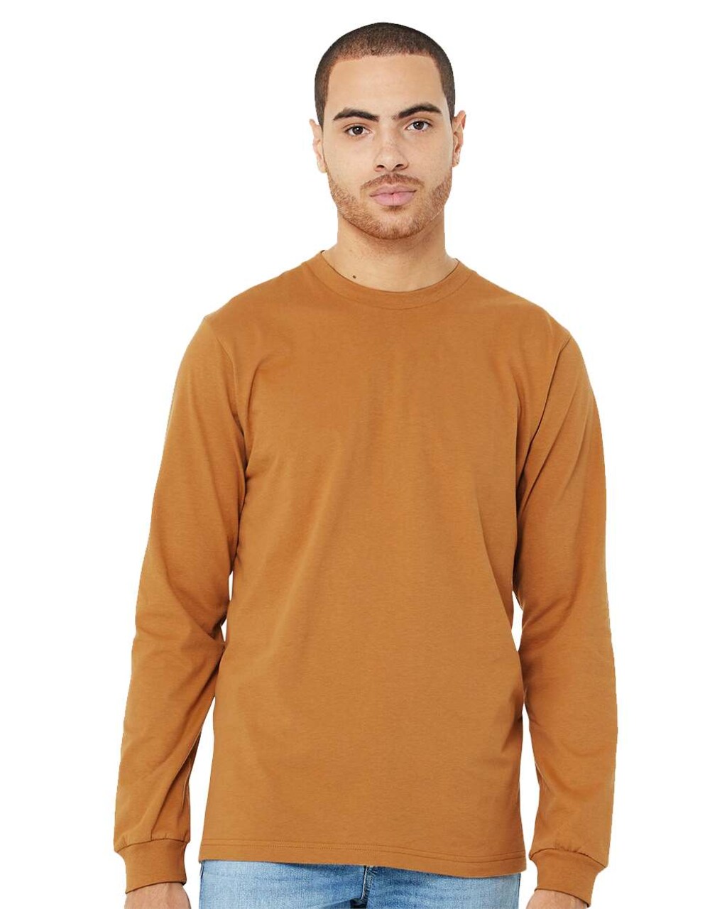 BELLA+CANVAS® Long Sleeve Heavy Cotton Jersey Tee for Everyday Wear, Casual Style & Layering Unisex Shirt